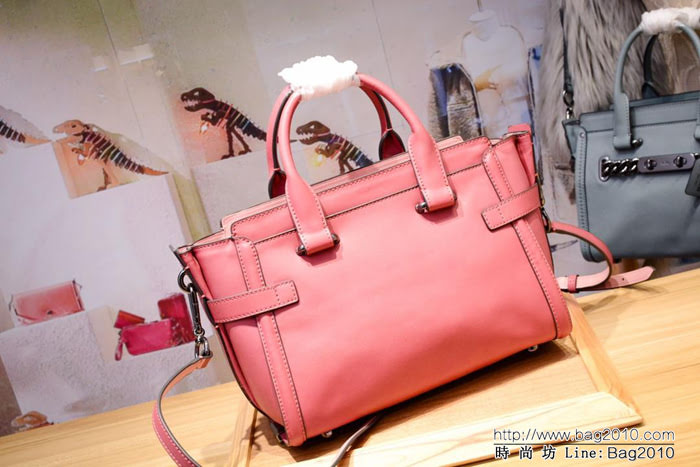 COACH蔻馳 代購正品 Coach新款 swagger27 專櫃新款 光面牛皮 手提斜挎包 F12111  Chz1343